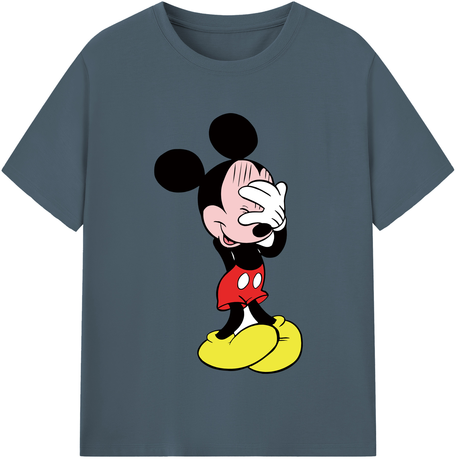 （画像用） ミッキーマウス Mickey Mouse 綿100％半袖Tシャツ（フロントプリント）
